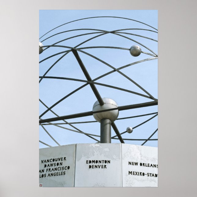 Poster Horloge mondiale (Devant)