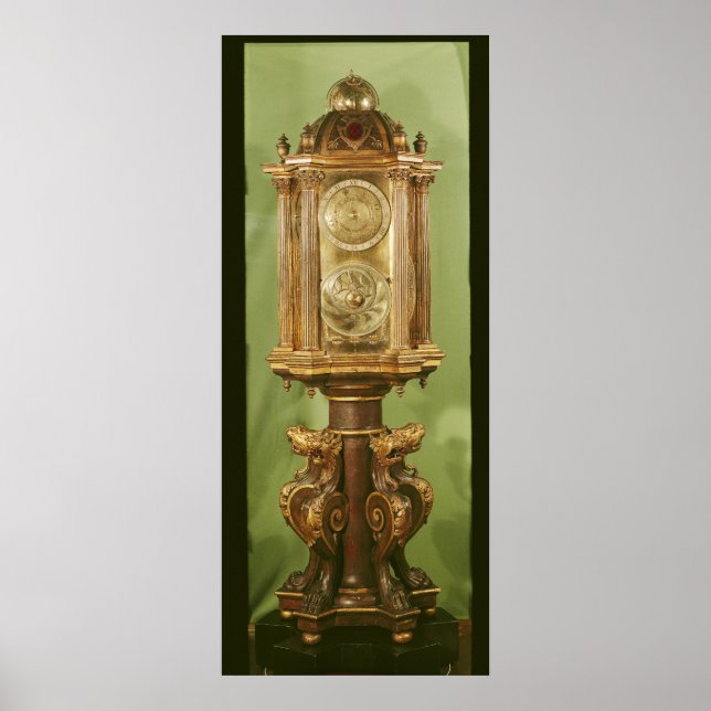 Poster Horloge planétaire, terminée en 1520 (Devant)