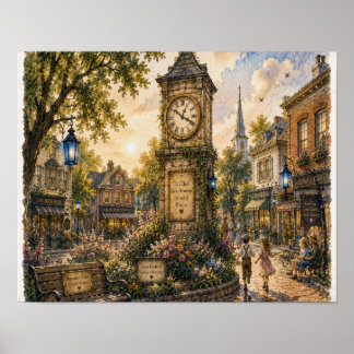Poster Horloge qui gagne des souvenirs, Plaque RH-WC-013