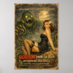 Poster Horreur des profondeurs, un classique de la créatu