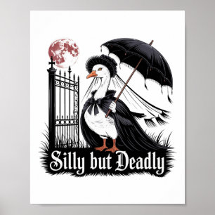 Poster Horreur d'Halloween Gothique, Silencieuse Mais Mor
