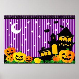 Poster Horreur effrayante de Halloween