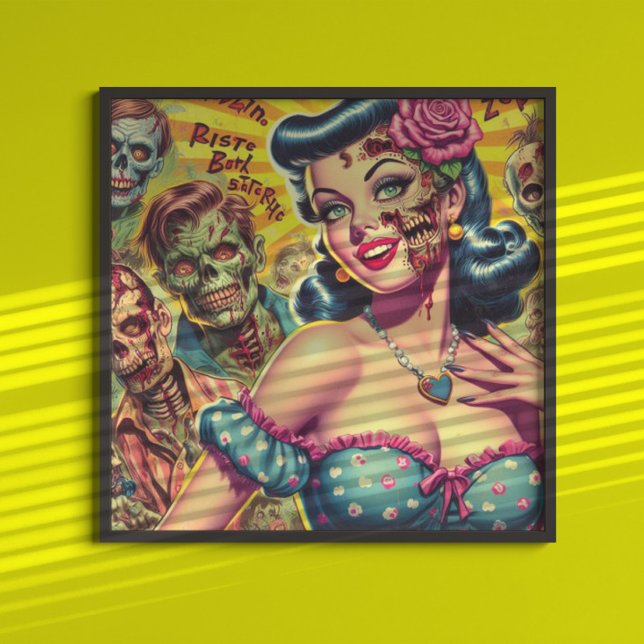 Poster Horreur Zombie Pin up (Créateur téléchargé)