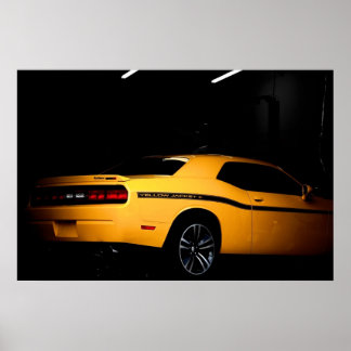 Poster Hors de la ruche - Dodge Challenger SRT8 Jac jaune