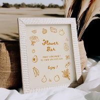 Hors Du Marché Orange Main Flower Bar Dessiné