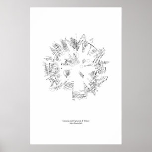 Poster Hors du personnel : Toccata et Fugue (noir)