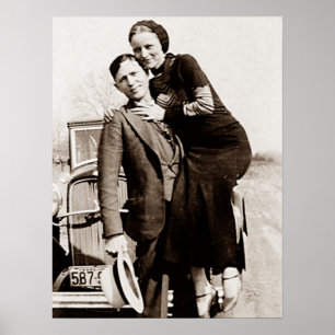 Poster Hors-la-loi américains Bonnie & Clyde The Barrow G