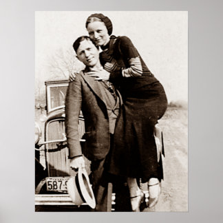 Poster Hors-la-loi américains Bonnie & Clyde The Barrow G