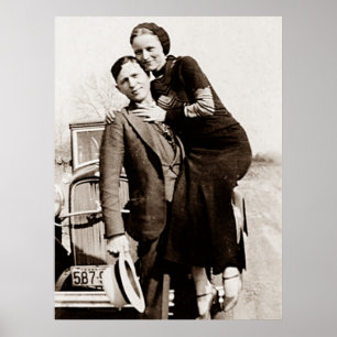 Poster Hors-la-loi américains Bonnie & Clyde The Barrow G