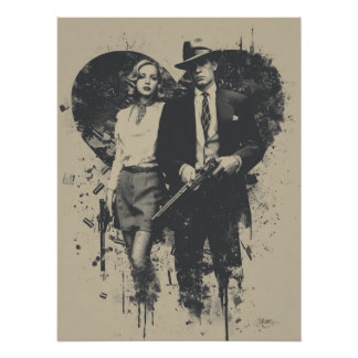 Poster Hors-la-loi du cœur – Un Hommage à Bonnie & Clyde