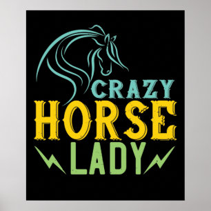 Poster Horse - Crazy Horse Lady