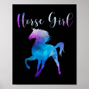 Poster Horse Girl Love Equestrian Riding Ranch Propriétai