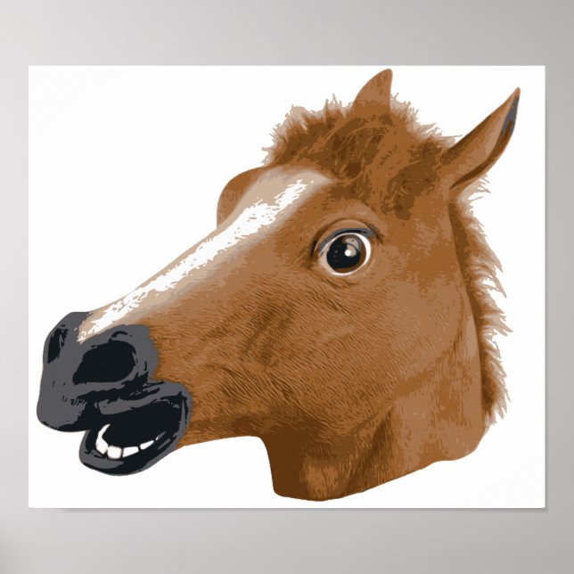 Poster Horse Head Creepy Mask (Devant)