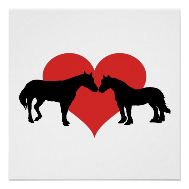 Poster Horse love (Devant)