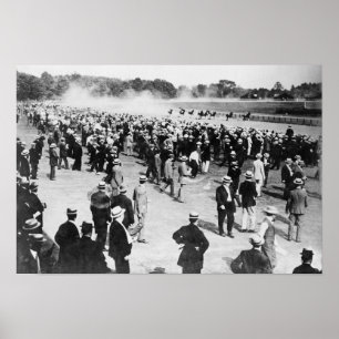 Poster Horse Racing in Saratoga Photograph