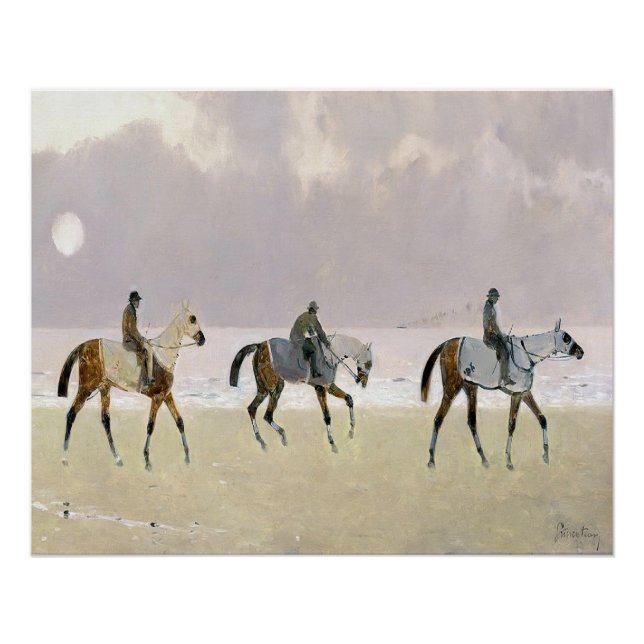Poster Horse Riders on the Beach 1892 (Devant)