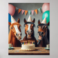 Horse Wall Art, Horse Birthday Party, Drôle Cheval