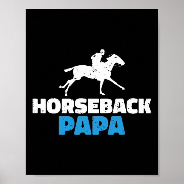 Poster Horseback Papa Horse Riding (Devant)
