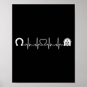 Poster Horsescute Ss Cute Ss Barn Heartbeat Horseback Rid