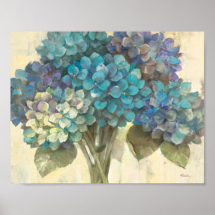 Poster Hortensia de turquoise