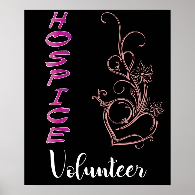 Poster Hospice Bénévolat Cadeau Femmes Hommes Infirmière  (Devant)