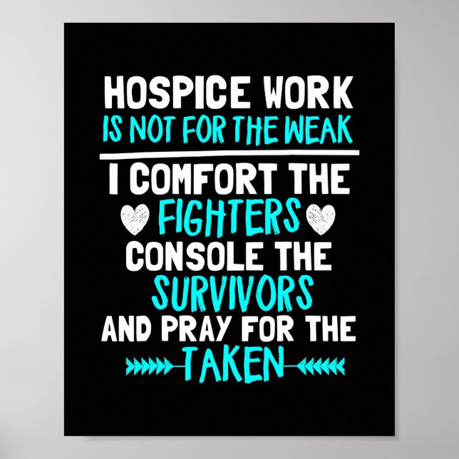 Poster Hospice Work Cute Hospice Doctor Nurse Cadeau (Devant)