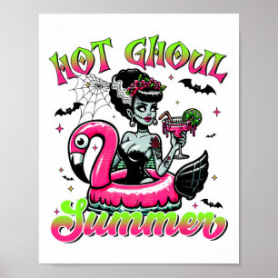 Poster Hot Ghoul été Halloween Beach Vibes esthétique