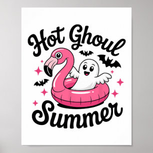 Poster Hot Ghoul été Halloween Ghost Pool Party