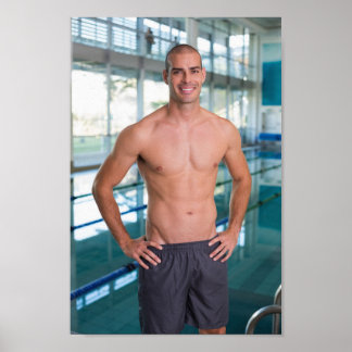 Poster Hot Guy Sexy Shirless Swimmer Muscle Homme Hunk