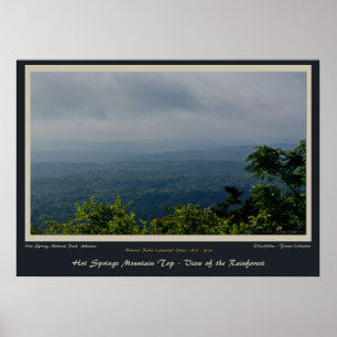 Poster Hot Springs National Park Rainforest Centennial Ed