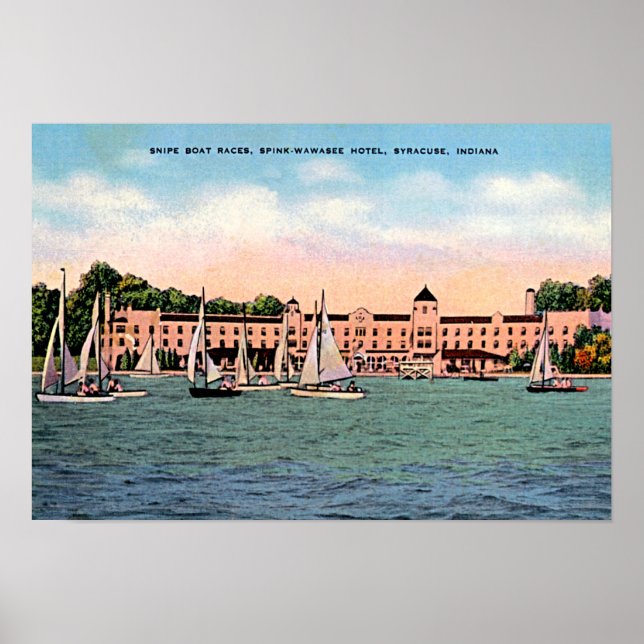 Poster Hôtel à Syracuse, Indiana Spink sur le lac Wawasee (Devant)