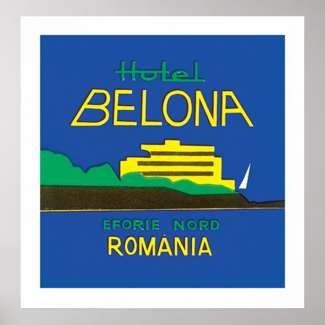 Poster Hotel Belona Roumanie (Devant)