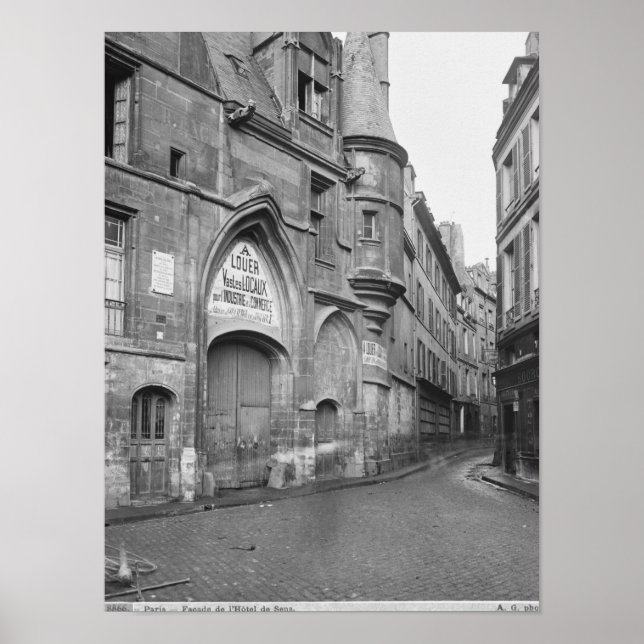 Poster Hôtel de Sens, fin du XIXe siècle-début (Devant)