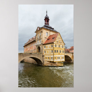 Poster Hôtel de ville à Bamberg en Allemagne