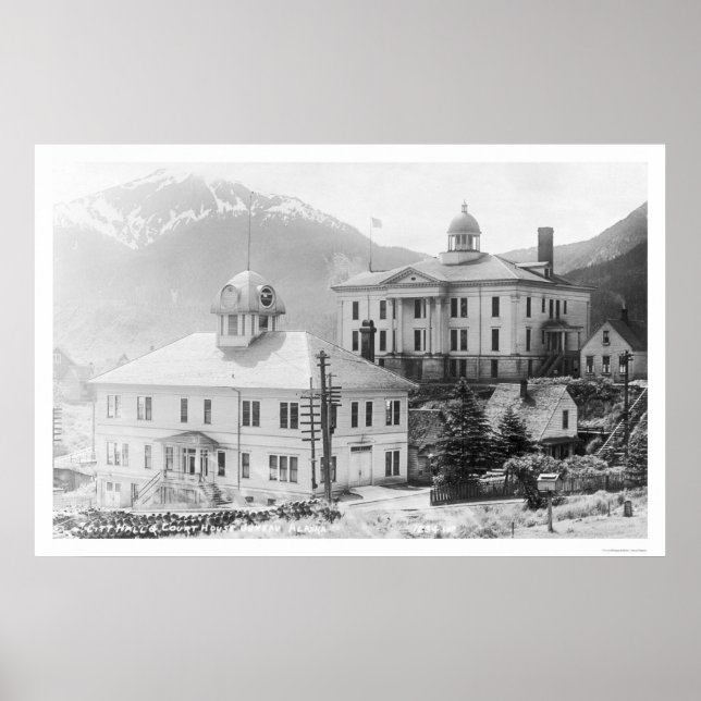 Poster Hôtel de ville Juneau Alaska 1918 (Devant)