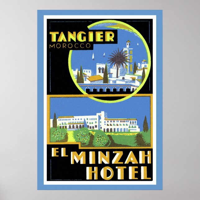 Poster Hôtel El Minzah, Tanger (Devant)