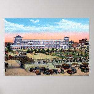 Poster Hôtel et promenade de bord de la mer de Daytona