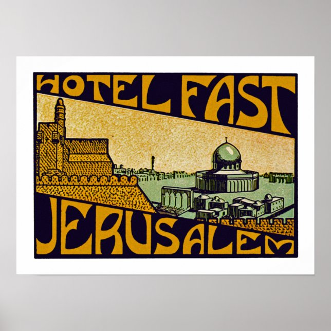 Poster Hotel Fast Jerusalem (Devant)