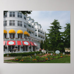 Poster Hôtel grand sur l'île de Mackinac