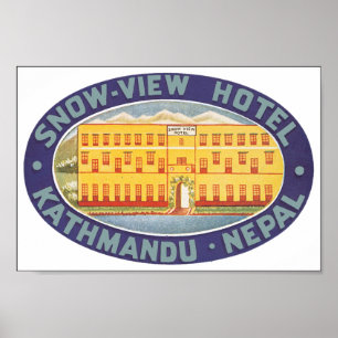 Poster Hôtel Kathmandu Nepal Snow View