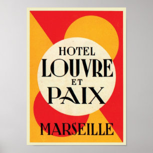 Poster Hotel Louvre et Paix Marseille