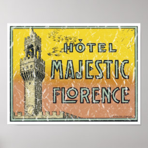 Poster Hôtel majestueux - affligé
