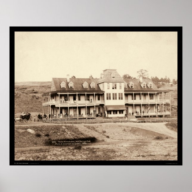 Poster Hotel Minnekahta in Hot Springs SD 1889 (Devant)