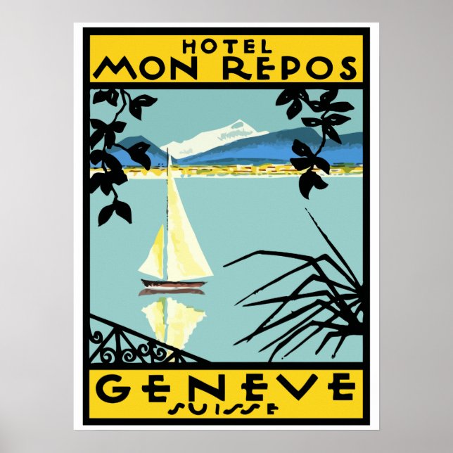 Poster Hôtel Mon Repos (Genève - Suisse) (Devant)