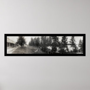 Poster Hôtel pierreux Glenfield, photo 1921 de lac de New