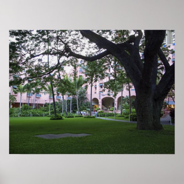 POSTER HÔTEL ROYAL HAWAIIAN ROSE (Devant)