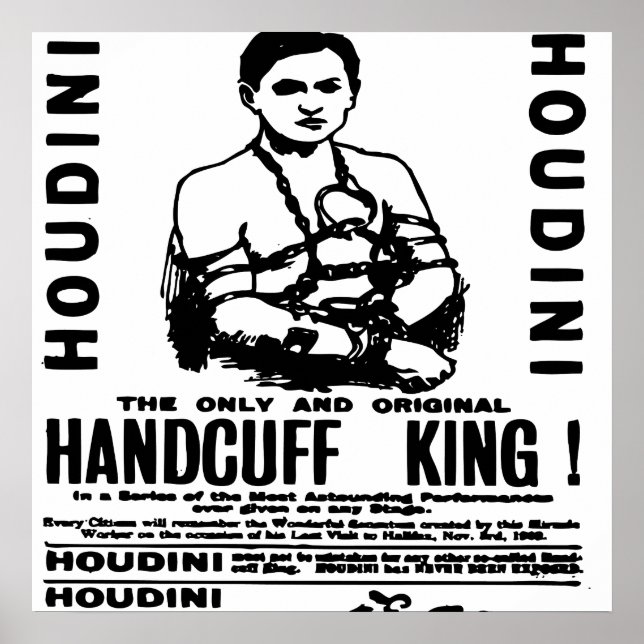 Poster Houdini au Théâtre Palace (Devant)