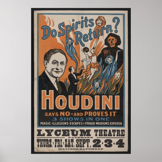 Poster Houdini Spirits (Devant)