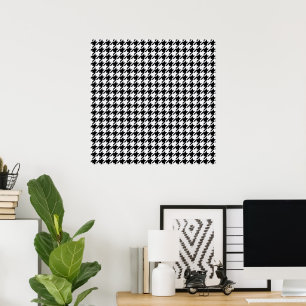 Poster Houndstooth noir et blanc par Shirley Taylor