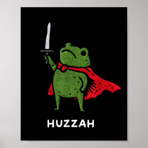 Poster Hourra Chevalier Grenouille Citation de l'épée drô